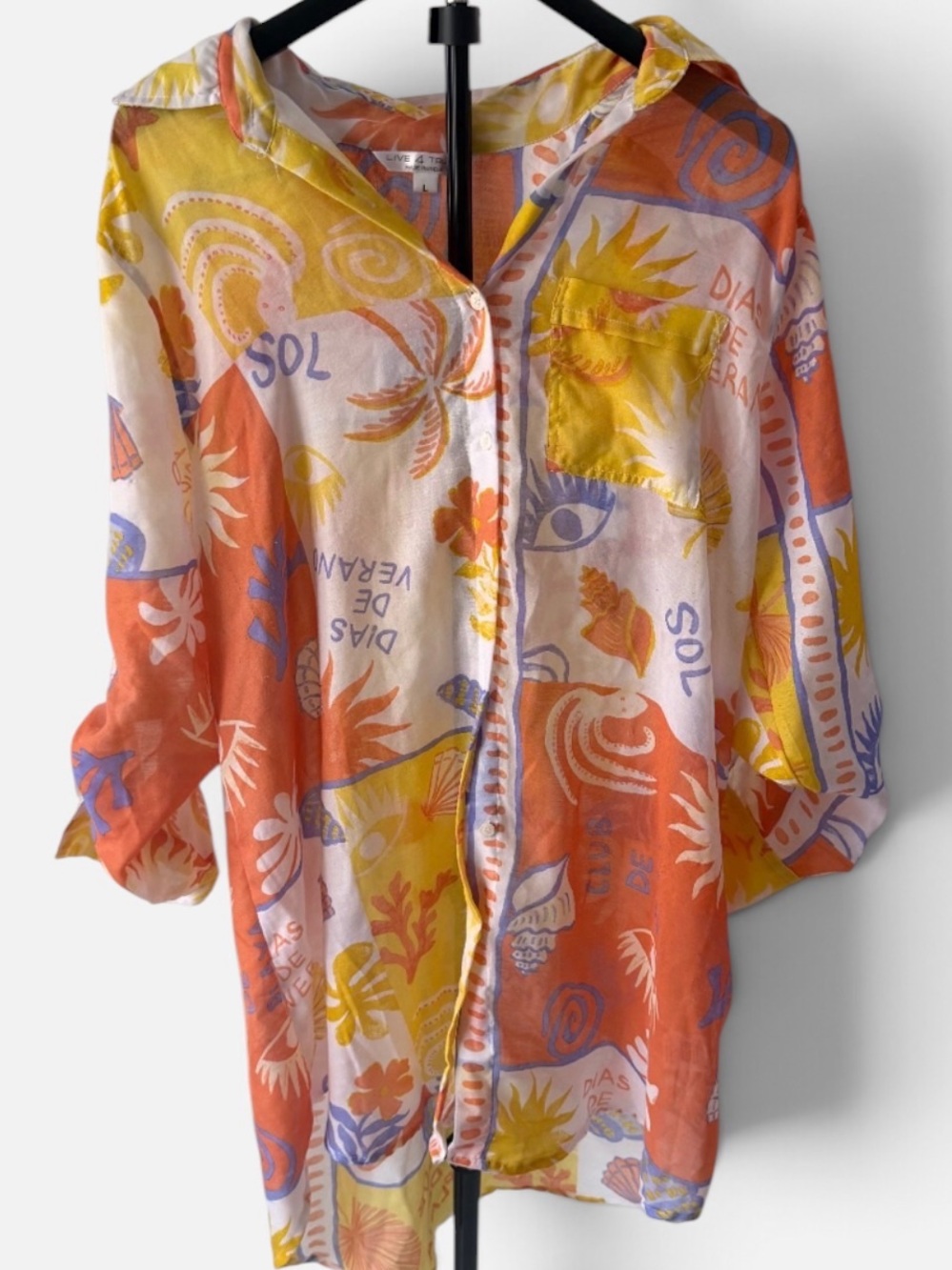 Live 4 Truth Women's Button-Down Shirt - Yellow, Orange, Purple